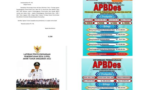 LPPD 2022 Desa Bahitom Disampaikan ke Pemkab