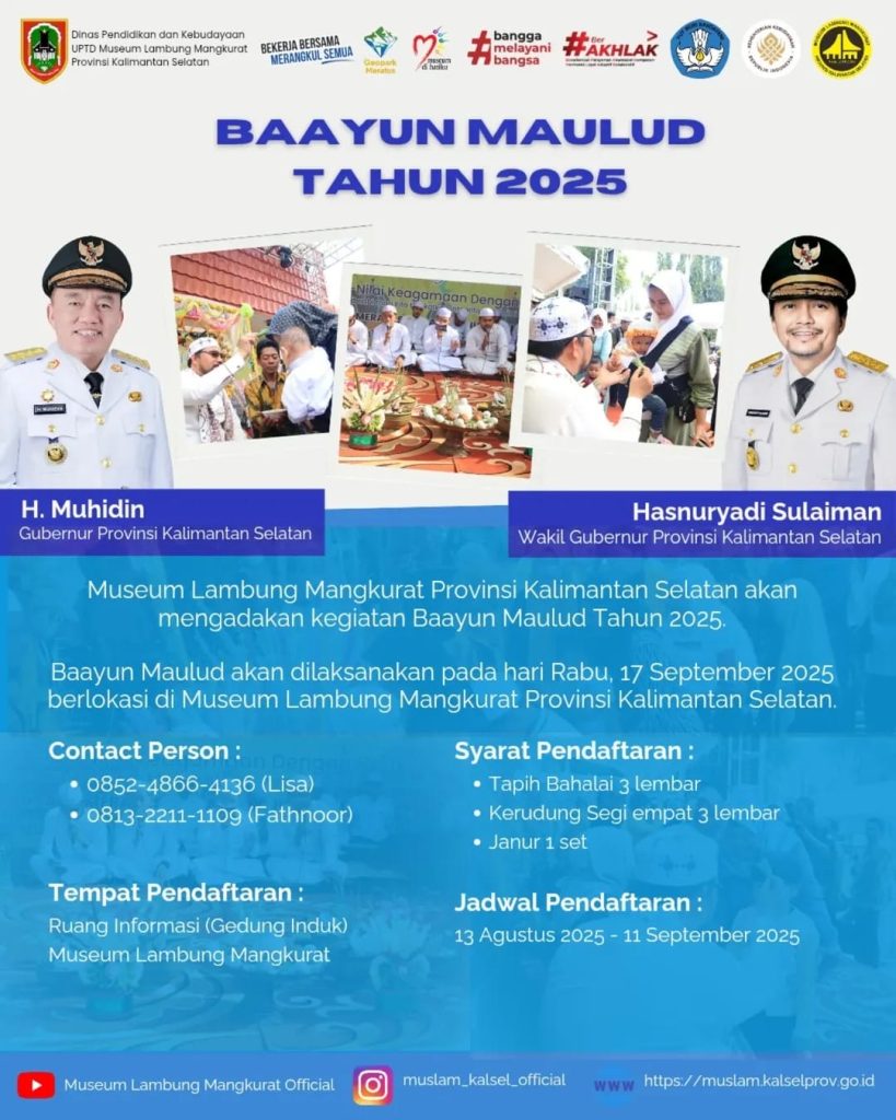 Baayun Maulid 2025 Siap Digelar, Pemprov Kalsel Ajak Warga Ramaikan Tradisi Banjar