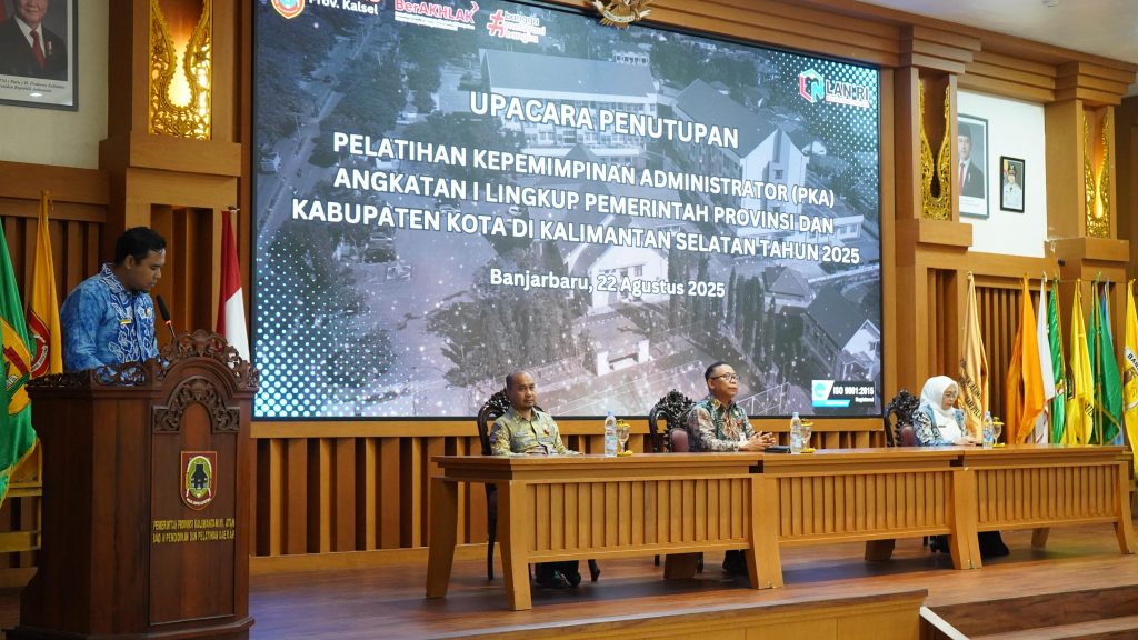 Pelatihan Kepemimpinan Administrator Angkatan I Pemprov Kalsel Resmi Ditutup