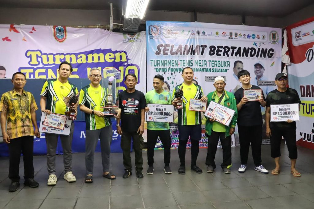 Turnamen Tenis Meja dan Domino DPRD Kalsel Lahirkan Juara Baru dan Bibit Muda