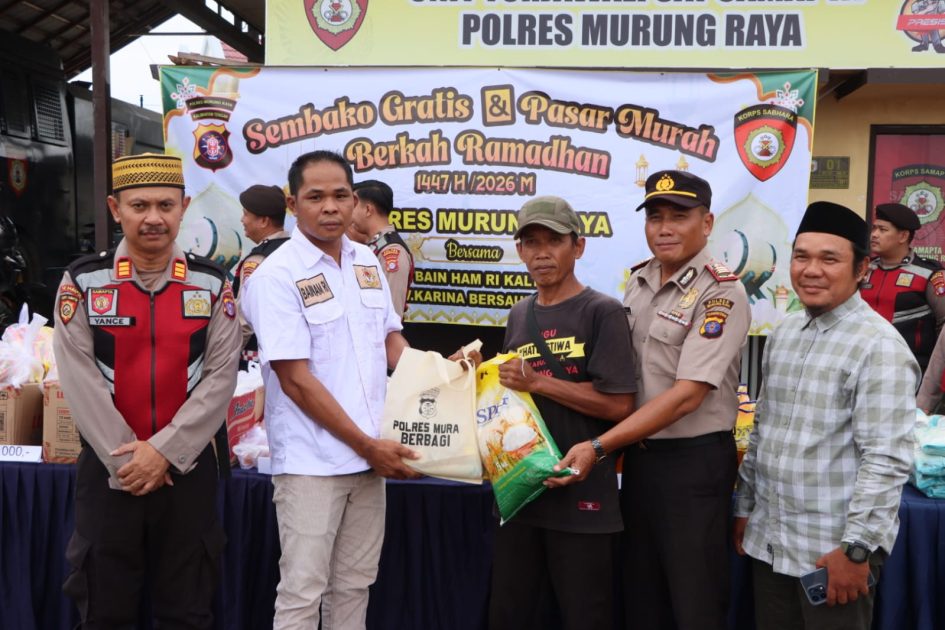 Polres Murung Raya dan BAIN HAM RI Gelar Sembako Pasar Murah Jelang Ramadan 1447 H