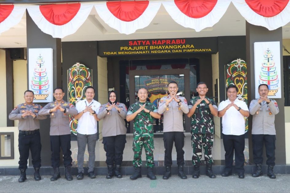Wakapolres Bartim Sambut Kunjungan Danbrigif TP 40 dan Danyonif 924