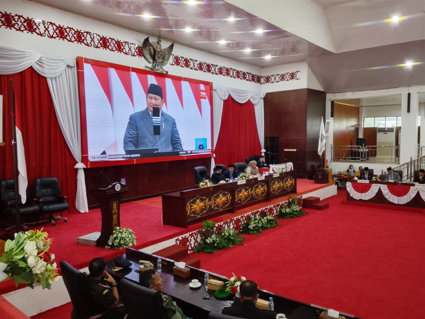 DPRD dan Pemkab Murung Raya Simak Pidato Kenegaraan Presiden RI
