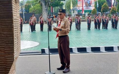 Lepas Kontingen Jamnas XII Kwarcab Barito Utara Beri Pesan Semangat