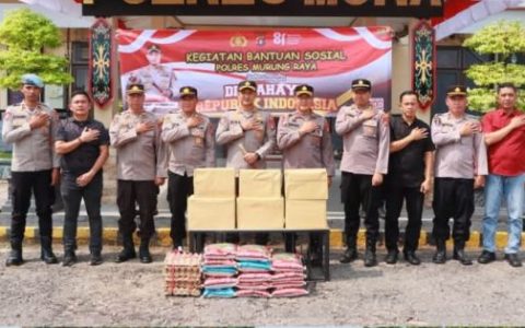 Sambut HUT ke-81 RI, Polres Murung Raya Salurkan Bansos ke Panti Asuhan
