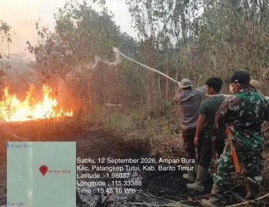 Kapolsek Patangkep Tutui Bergerak Cepat Tangani Titik Api di Lalap
