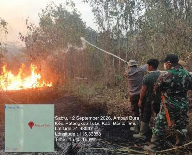 Kapolsek Patangkep Tutui Bergerak Cepat Tangani Titik Api di Lalap