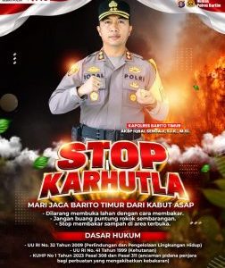 STOP KARHUTLA, Kapolres Bartim Ingatkan Bahaya Pembakaran Lahan