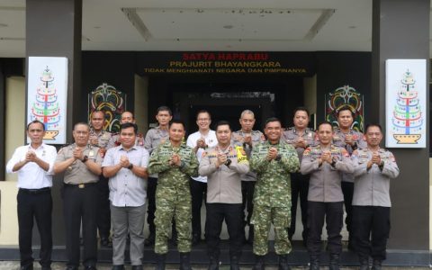 Silaturahmi TNI-Polri di Bartim Perkuat Komitmen Jaga Keamanan