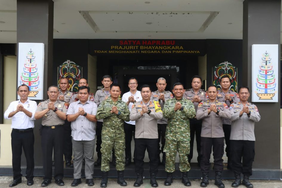 Silaturahmi TNI-Polri di Bartim Perkuat Komitmen Jaga Keamanan